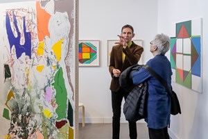Dona Nelson and Harriet Korman, <a href='/art-galleries/thomas-erben-gallery/' target='_blank'>Thomas Erben Gallery</a>, Independent, New York (7–10 March 2019). Courtesy Ocula. Photo: Charles Roussel.